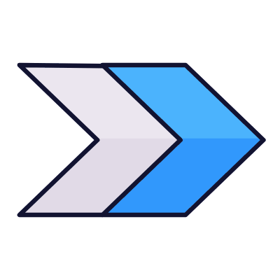Chevron Steps Right, Animated Icon, Lineal