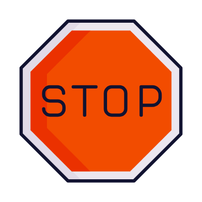 Stop, Animated Icon, Lineal