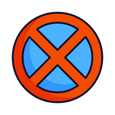 No Stopping, Animated Icon, Lineal