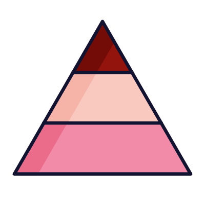 Pyramid Diagram, Animated Icon, Lineal