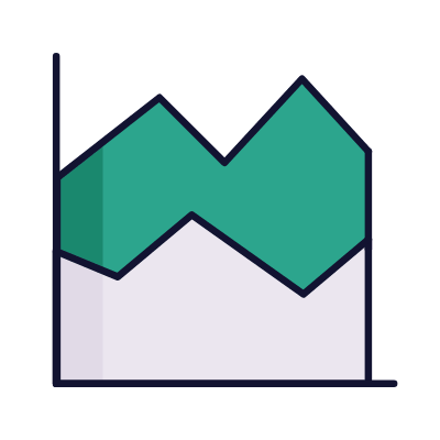 Area Chart, Animated Icon, Lineal