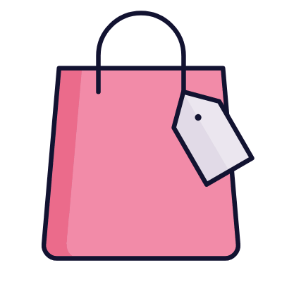 Shopping Bag Pricetag, Animated Icon, Lineal