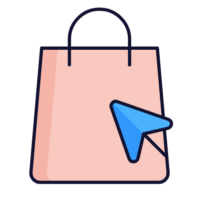 Shopping Bag Online, Animated Icon, Lineal