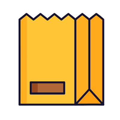 Paper Bag, Animated Icon, Lineal
