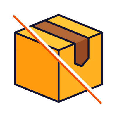 Box Slash, Animated Icon, Lineal