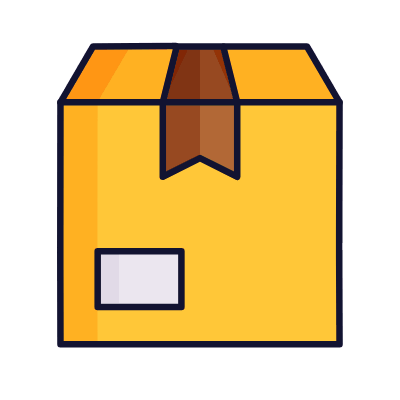 Box Front Label, Animated Icon, Lineal