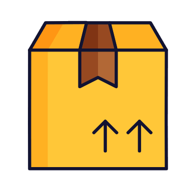 Box Front Way Up, Animated Icon, Lineal