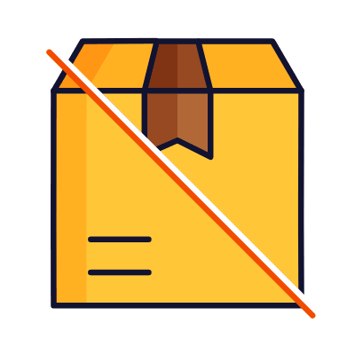 Box Front Slash, Animated Icon, Lineal