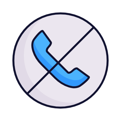 Phone Ban, Animated Icon, Lineal