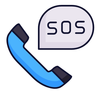Phone SOS, Animated Icon, Lineal