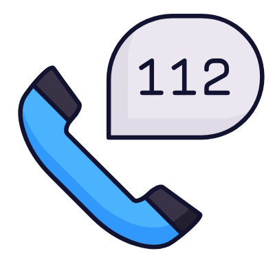 Phone 112, Animated Icon, Lineal