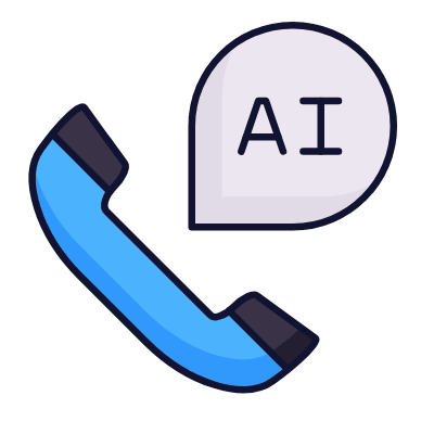 Phone AI, Animated Icon, Lineal