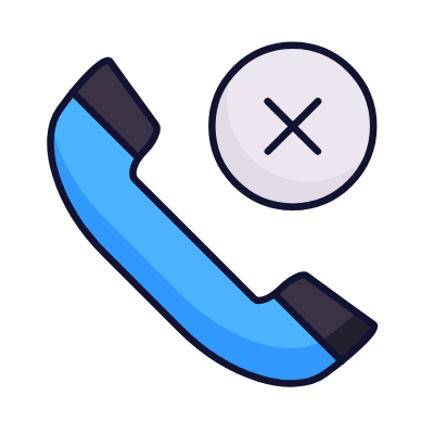Phone Cross, Animated Icon, Lineal
