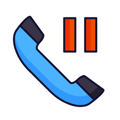 Phone Hold, Animated Icon, Lineal