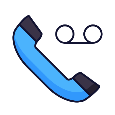 Phone Voicemail, Animated Icon, Lineal