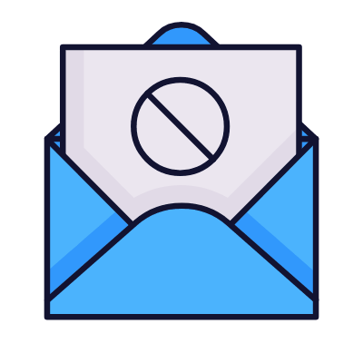 Mail Open Ban, Animated Icon, Lineal