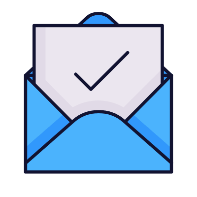 Mail Open Check, Animated Icon, Lineal