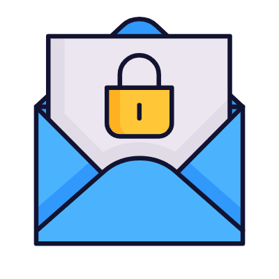 Mail Open Lock, Animated Icon, Lineal