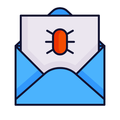 Mail Open Bug, Animated Icon, Lineal