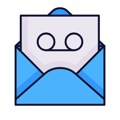 Mail Open Voicemail, Animated Icon, Lineal