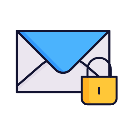 Mail Lock, Animated Icon, Lineal