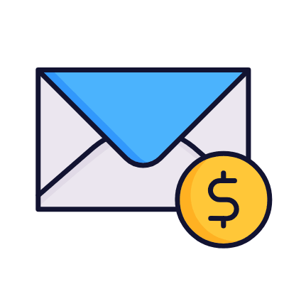 Mail Dollar, Animated Icon, Lineal