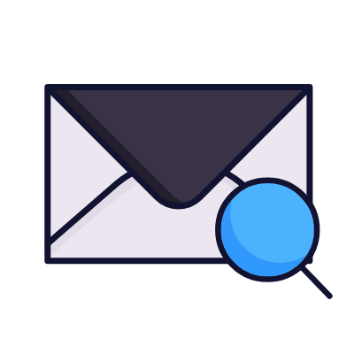 Mail Magnifier, Animated Icon, Lineal
