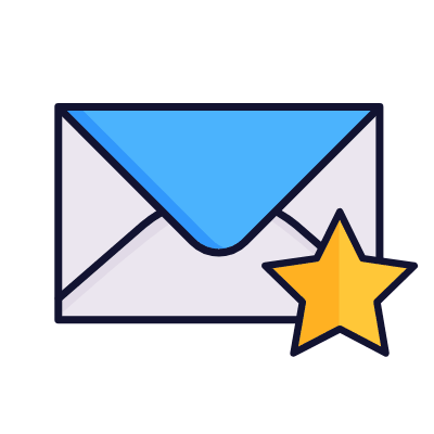 Mail Star, Animated Icon, Lineal