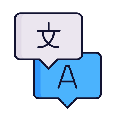 Messages Translate, Animated Icon, Lineal