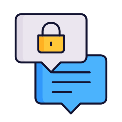 Messages Lock, Animated Icon, Lineal