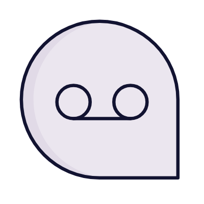 Chat Voicemail, Animated Icon, Lineal
