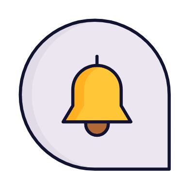 Chat Bell, Animated Icon, Lineal