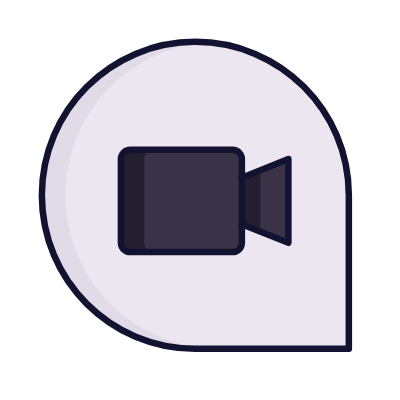 Chat Videocam, Animated Icon, Lineal