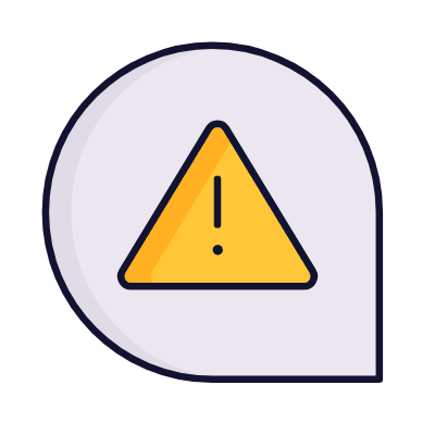 Chat Warning, Animated Icon, Lineal