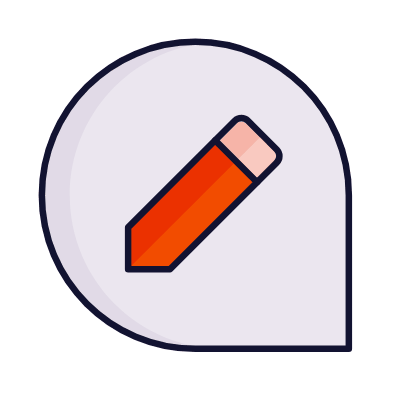 Chat Pencil, Animated Icon, Lineal