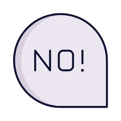 Chat No, Animated Icon, Lineal