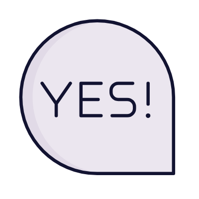 Chat Yes, Animated Icon, Lineal