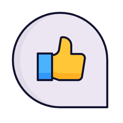 Chat Thumb Up, Animated Icon, Lineal