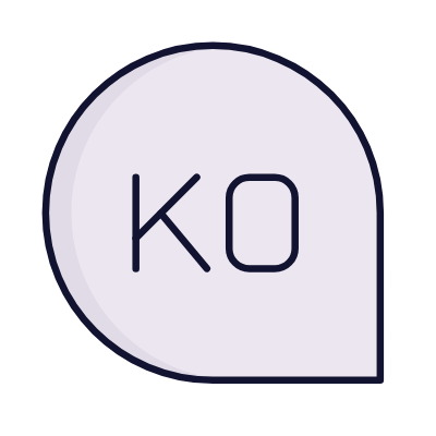 Chat Korean, Animated Icon, Lineal