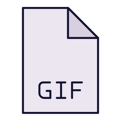 File GIF, Animated Icon, Lineal