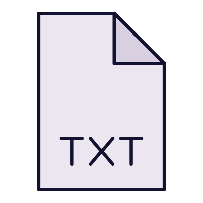 File TXT, Animated Icon, Lineal