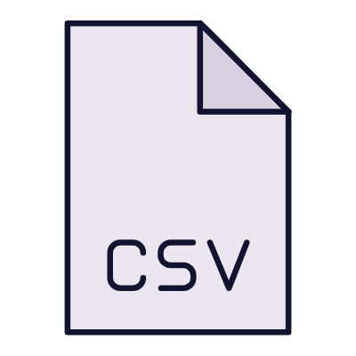 File CSV, Animated Icon, Lineal
