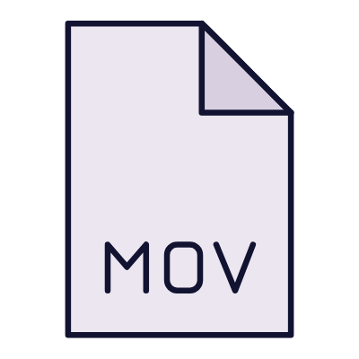 File MOV, Animated Icon, Lineal