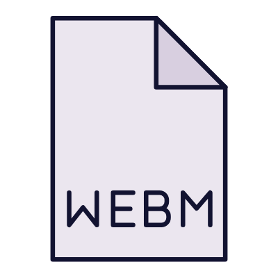 File WEBM, Animated Icon, Lineal