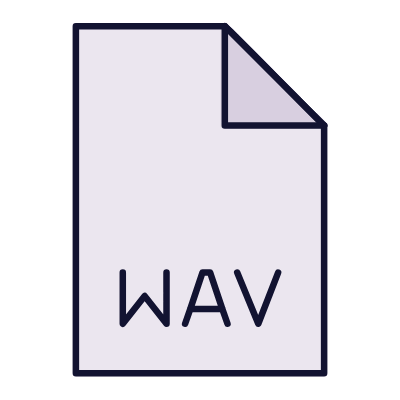 File WAV, Animated Icon, Lineal