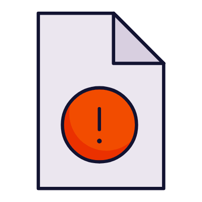 File Warning, Animated Icon, Lineal