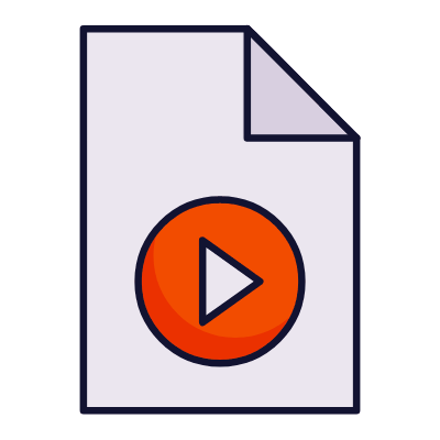File Video, Animated Icon, Lineal