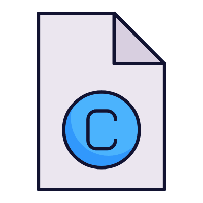 File Copyright, Animated Icon, Lineal