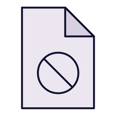 File Ban, Animated Icon, Lineal