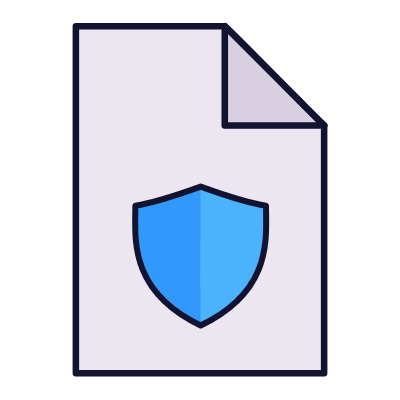 File Shield, Animated Icon, Lineal